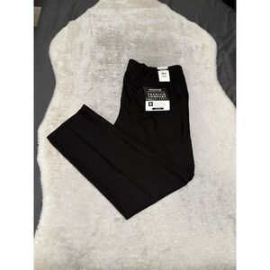 New Haggar Premium Comfort Black Dress Pants Size 44x32 Straight NWT Stretch